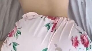 Lana Rhoades Sexy brunette babe cuddles with rubber