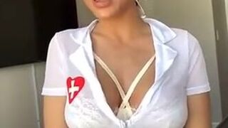 Lana Rhoades Gorgeous chick jerks off her pussy with phallus