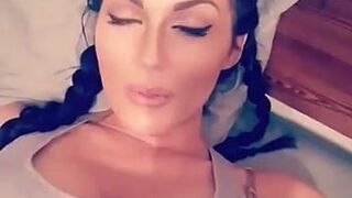 Bordeaux fucks herself with different sized dicks