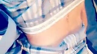 Bordeaux Luxurious lady gently masturbates pussy