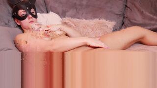 Holly Hart aka holly Dark skinned lady gently jerks her pussy