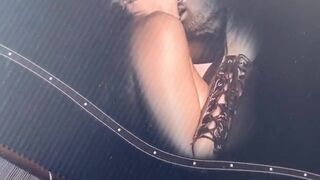 lagertha013 Busty bitch in stockings gently fingering pussy