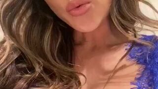 ariannyceleste Flat-chested girl touches boobs and pulls pussy