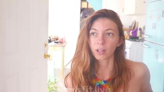 artemisfit fucks herself with black dildo