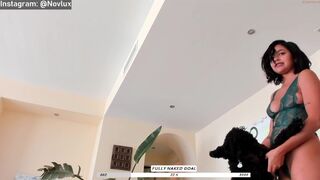 n_o_v_a Young female fucks pussy dildo