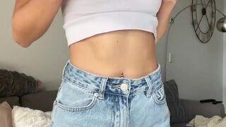 Miss Dxxx  Chic female demonstrates underwear