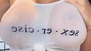 Autumn Falls  arranged a wet show in fries