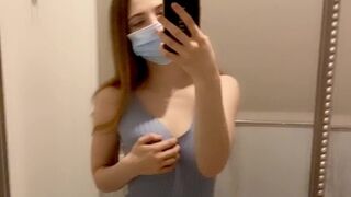 Little Reislin, littlereislin, reislin onlyfans Busty chick takes off her panties