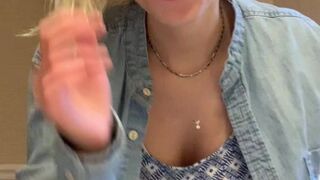 Chloe Cream stripping and masturbating