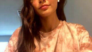 Amira Brie, Princess Amira B, brieamira onlyfans Charming lady masturbates without taking off her panties