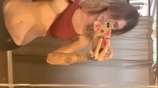 Ava aka avafae Seductive lady caresses beautiful breasts