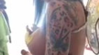 Alex Mucci onlyfans Pretty girl with pigtails exposes small tits