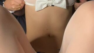 coupleintimacy A woman with a wide pelvis gets shaved cunt