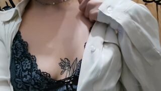 Yummy Yum Yum writes pen on boobs and ass