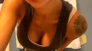 Amira Brie, Princess Amira B, brieamira Chick in stockings fucks herself with a phallus