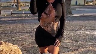 brittanya razavi  Wicked bitch punishes small tits