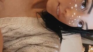 Karli Mergenthaler, karlimergenthaler Shy chick caresses big tits