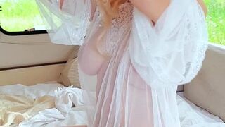 Ekaterina Enokaeva,  Cute bitch jerks off her dick