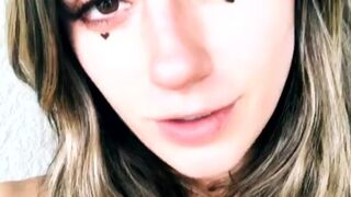 Blanc Noir, blancnoir, miss noir xx, izzy xx Skinny nipple pulls pussy with fingers