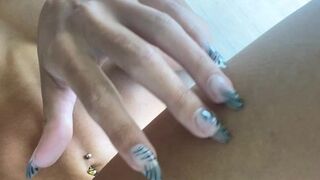 Amira Brie, Princess Amira B, brieamira Busty slut caresses shaved cunt