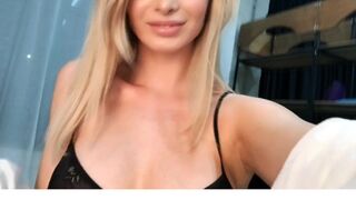 Ekaterina Enokaeva,  Luxurious lady gently masturbates pussy