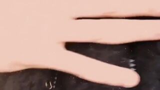 Blanc Noir, blancnoir, miss noir xx, izzy xx Cutie in stockings fingers squeezing pussy