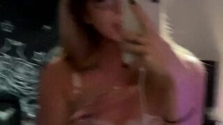 ryliepink, aleciaamaay, aleciaaaaaa onlyfans Imposing bitch caresses juicy breasts and pussy