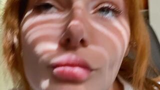 Lacy Lennon onlyfans Mature slut pulls pussy while lying in a chair