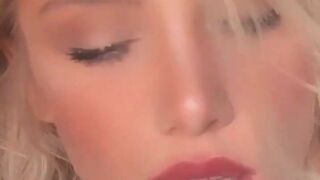 sarahardel onlyfans Big boobed bitch licks dildo