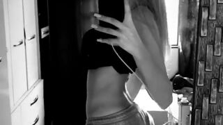 sarahardel onlyfans Busty chick caresses shaved pussy