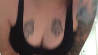 tattookitten onlyfans Beautiful woman in black clearly jerks off her vagina