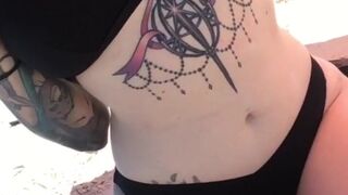 tattookitten onlyfans Hot bitch punches holes with fingers