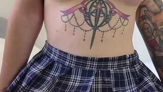 tattookitten onlyfans fucks herself in red dildo