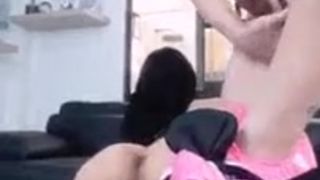 Lunaycamila pretty woman with perfect figure shows her skills on a pole