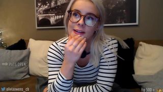 oliviaowens lustful schoolgirl licks dildo