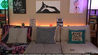 goodvibescouple painted slut caresses small tits