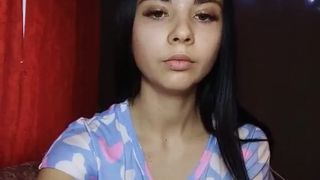 Honey-Molly gorgeous confused caresses pussy