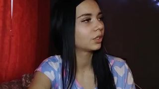 Honey-Molly gorgeous confused caresses pussy