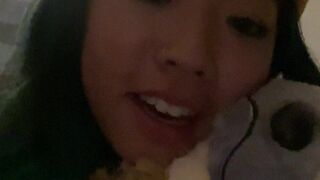 Alaska aka alaskafornia onlyfans Juicy wench plays her wet pink hole through panties