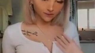 Celine Centino onlyfans Slender babe masturbates shaved wet pink hole