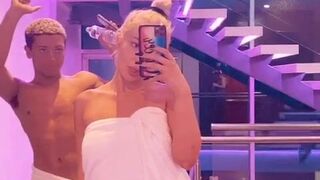Tana Mongeau onlyfans Incendiary bitch plays with a big dildo