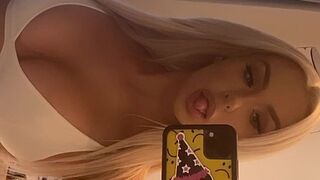 Tana Mongeau onlyfans Openwork passion passionately pulls wet pink hole