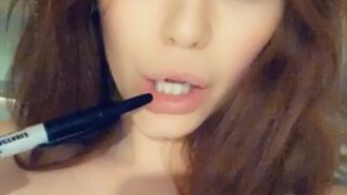 Ella Hughes aka ellahughesxxx onlyfans scrawny student plays with wet wet pink hole