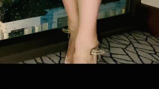 Ella Hughes aka ellahughesxxx onlyfans Sexy lady stretches tight wet pink hole 2022 cam show