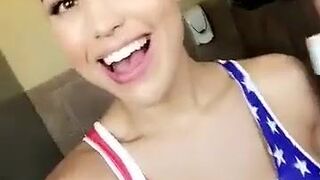 Raineyjames Painted chick sucks dildo