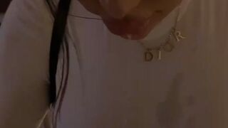 Aliza Jane onlyfans Ardent bitch poses in fries