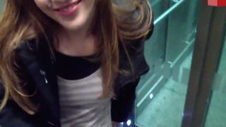 Pornopaerchen - Public Speed-Blowjob am Bahnhof Spermaface!