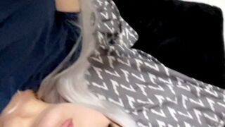 Alyssa Devyn aka alyssa9 aka alyssadevyn onlyfans Big boobed bitch licks dildo