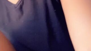 Naturally Stacked aka NaturallyStacked aka natstacked onlyfans Naughty brunette caresses shaved pussy