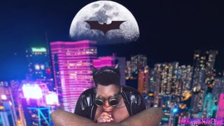 EBONY CATWOMAN blonde slut poses nude